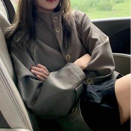 Women's Trench Coats High Quality 2023 Autumn In Short Coat Office Lady Korean Style Jacket Women Casual Loose Outwear Fashion Clothing
