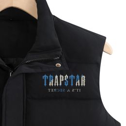 Зимняя куртка Trapstar, мужской пуховик, утиный пуховик, теплое пальто с вышитыми печатными значками, зимние куртки, пальто без рукавов, утепленное и теплое