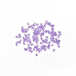 Loose Gemstones 30Pcs/Lot 2.5X5-3X6Mm Pear Brilliant Cut 100% Authentic Natural Amethyst Crystal High Quality Gem Stones For Dhgarden Dhzxi
