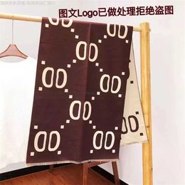 30% OFF Star style female winter internet celebrity dual purpose Han Dongmen double-sided cashmere scarf with double large G-letter shawl for couples