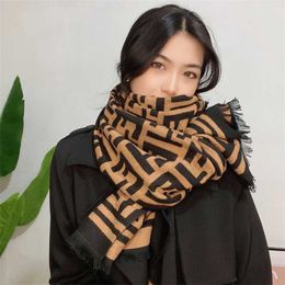 22% OFF scarf Korea East Gate Double sided Cashmere Scarf Simple and Versatile Letter Thick Warm Shawl Neck