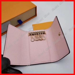 Key Holder Chain Wallet Purse For Men Top Quality Multicolor Leather Short Lady Six Women Mens Card Holders Classic keyChain Luxur205h