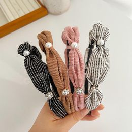 New Fashion Headband For Women Narrow Side Headwear For Adult Solid Colour Turban Hair Accessories