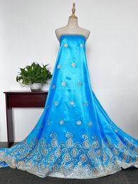 KY-3017 Sky Blue George Lace Fabric 2023 Exquisite Sewing Craft Silk Banquet Dresses for Women Evening Party African on Sale Summer and Autumn New Arrivals