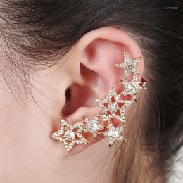 Backs Earrings 1pcs Right Left Ear Clip Fashion Star Earcuff Jewelry Gold Tone On Cuffs For Women
