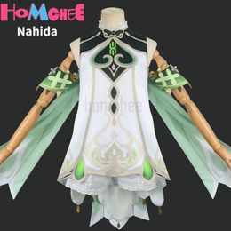 Theme Costume Genshin Impact Nahida Cosplay Lesser Lord Kusanali Wig Cute style Dress Buer for Women Kids Girls 230912