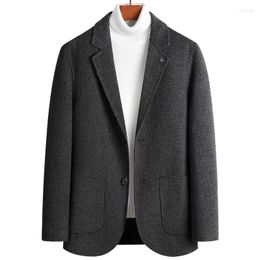 Men's Suits 2023 High-end Handsome Business Wool Jacket Small Suit Slim Collar Casual For Autumn And Winter