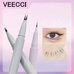 Eyebrow Enhancers VEECCI Liquid Eyebrow Lower Eyelash Eyeline Aegyo-sal Pencil 2 Forks Multifunctional Pen Waterproof Natural Eyes Beauty Tool 230912