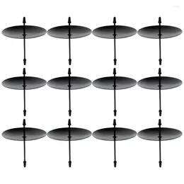 Candle Holders 12 Pcs Rustic Home Decor Holder Delicate Candlestick Decorative Fixator Fixing Tealight Stand Iron