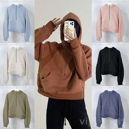 Lu Hoody Jacket Lemon Yoga Align Align Lu Hoody Jacket Scuba Long Yoga Women Athletic Hoody Outdoor Pullover Hoodie Half Zip Bodybuilding H