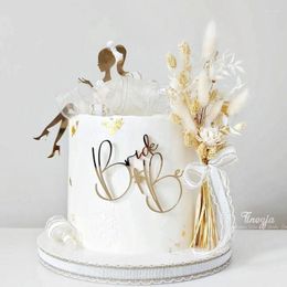 Cake Tools Ins Style Acrylic Bride To Be Girl Toppers For Happy Wedding Bridal Shower Party Cupcake Dessert Topper Sign