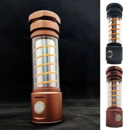 Portable Lanterns USB Camp Lighting Lamp Aluminium Alloy 2W 500LM Lighthouse Flashlights Rechargeable 4-gear Brightness For Fishing