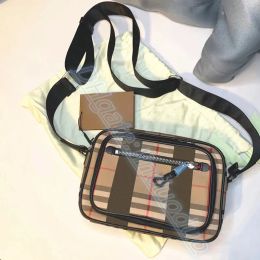 Designer Vintage Cheque TB camera crossbody Bag retro brand Leather Luxury classic stripes nylon wallet purses CHG23091225-25 xrong_totes