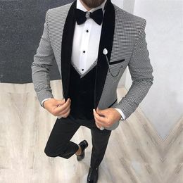 Men's Suits & Blazers 2021 Morning Men Suit Dinner Party Prom Custome Homme Groom Wedding Blazer Slim Fit Man Tuxedo 3 Pieces252z
