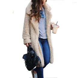 Women's Jackets Long Women Coat Autumn Winter Fleece Warm Jacket Vintage Plush Overcoat 2023 Ladies Teddy Soft Loose Parkas Outerwear