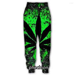 Men's Pants Phechion Men/Women Leaf 3D Printed Casual Fashion Streetwear Men Loose Sporting Long Trousers F82
