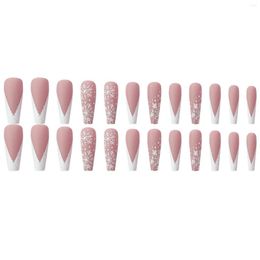 False Nails Long Ballet Press On For Women Unique Trendy Pattern Nail Pieces Finger DIY Decoration