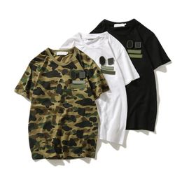 Mens Designer T Shirt Men Women Camouflage Cotton Short Sleeves Couples Casual Summer T Shirt Polo 3 Colours Size M-2XL179c