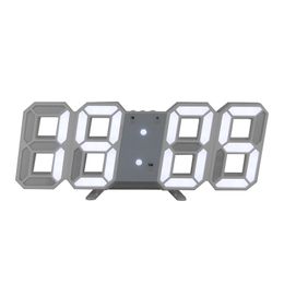 3D stereoscopic wall clock LED digital alarm clock desktop mute electronic clocks