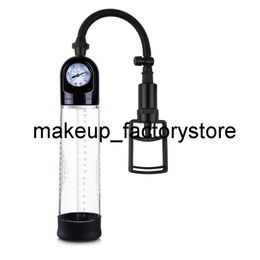 Massage Manual Penis Pump Extender With Pressure Indicator Adult Sex toys Enlargement Male Masturbator Trainer2501