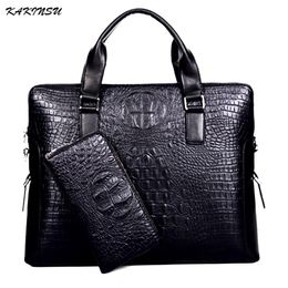 KAKINSU Men Messenger Bags Genuine Leather Bag Men Briefcase Designer Handbags High Quality Famous Brand Business Men Bag214T