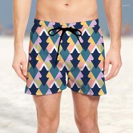 Men's Shorts 3D Summer Hip-hop Style Retro Pattern Quadrilateral Comfortable And Fashionable Beach Set 2023