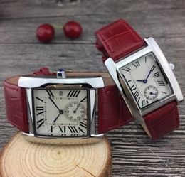 2023 leather Wrist Watch Lurury Man Square Fashion Brand Watches Women Lady Girl Hollow Fashion Watches Lady Girl Square Numerals Dial Style Steel Metal