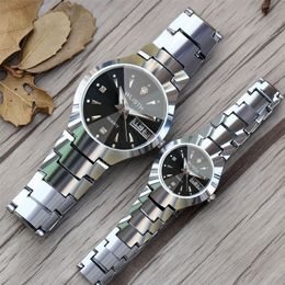 Wristwatches Top Brand WLISTH Luxury Waterproof Men Watch Fashion Couple Bracelet Watches for Women Luminous Steel Loves 230911