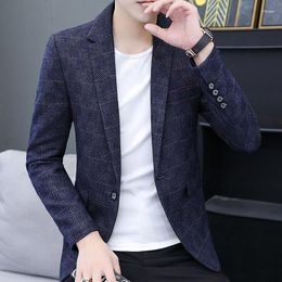 Men's Suits Autumn Winter Designer Brand Casual Fashion Korean Jacket Regular Fit Blazer For Men Elegant Wedding Suit Coat Clothes