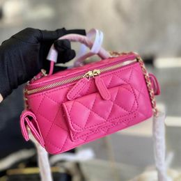 Multi Pochettes Women Luxury Crossbody Makeup Bag With Mirror Classic Clutch Quilted Designer Purse Handbags Card Holders Suitcase218o