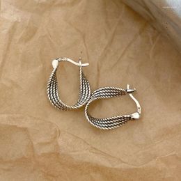 Hoop Earrings KOFSAC Trendy Twist For Women Vintage S925 Thai Silver Ear Jewellery Glamorous Lady Earring Elegant Accessories