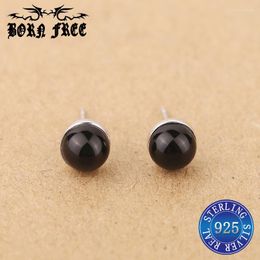 Stud Earrings Silver 925 For Women Men Black Zilveren Oorbellen Pendientes Hombre Plata Ohrringe Earings Studs 2023