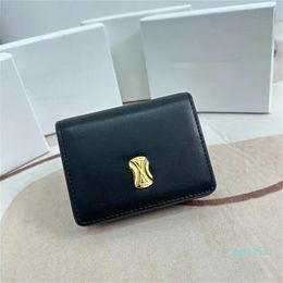 designer Leather wallets Credit Card Holder purse bags two-in-one gold Hardware women of coin purses