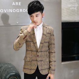 Men's Suits British Style Striped Small Suit Fashionable Gentleman Comfortable Business Casual Handsome When The Is Optional