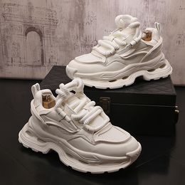 2024 Autumn Men Casual Fashion Men's Chunky Sneakers Height Increasing Shoes Thick Sole Hard-wearing Male Footwear