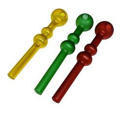13CM glass pipes dab straw pyrex bubbler Oil Burner pipe tube for hookahs rigs water bongs