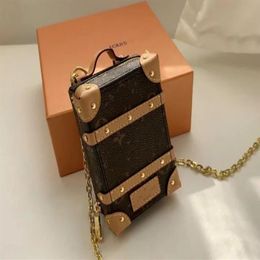 Luxury Designer Unisex Key Wallet Colour Letter Zipper Mini Box Bags Coin Purses With Keychain Famous Brand Men and Women Wallets C294J