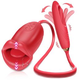 Adult Toys Patting Tongue Licking Vibrator For Women Nipple Clit Stimulator Love Egg Oral Sex Vibrating Massager Female Rose 230911