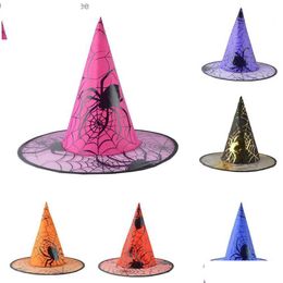 Party Hats Witch Hat Role Playing Fashion Unique Pattern Goze Halloween Z230809 Drop Delivery Home Garden Festive Supplies Dhlxq