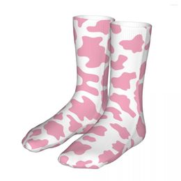 Men's Socks Female Bike Abstract Pink Cotton Cute Cow Print Women