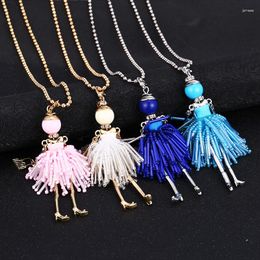 Pendant Necklaces Bohopan Design Doll Necklace For Women Elegant Navy Dress Alloy Pendants Fashion Jewelry Girls Gifts Accessories