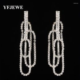 Dangle Earrings YFJEWE Clear Glass Crystal Drop Charm Elegant Wedding Jewellery For Girl Christmas Gift #E427