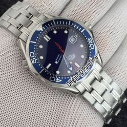 New 212 30 41 20 01 001 Blue Bezel Black Dial 007 James Bond Limited Edition Miyota 8215 Automatic Mens Watch Stainless Steel Watc222u