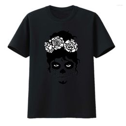 Men's T Shirts Skull With A Flower On It Cotton T-shirt Breathable Zevity Top Y2k Clothes Humour Original Graphic Tee Pattern Tech