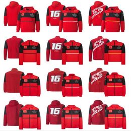 Men's and women's 2022 f1 team T-shirt polo suit Four seasons formula one red racing suit official same custom2533