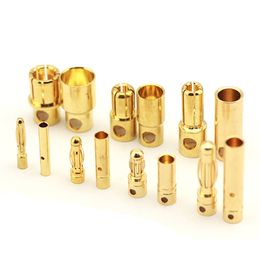 Gold Plated Banana Plug 2mm 3mm 3.5mm 4mm 5mm 6mm 8mm Female Male Bullet Connector For RC Servo Motor ESC Parts 1Pair