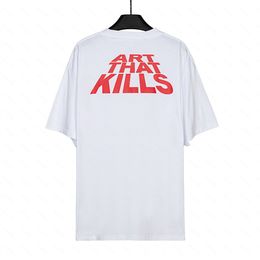 Galleries DEPT Harajuku 23SS Spring Vintage Washed Letters Printed ART THAT KILLS Logo T Shirt Loose Oversized Hip Hop Unisex Short Sleeve Tees a6