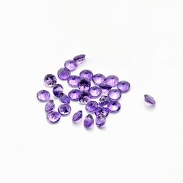 Loose Gemstones Dark Purple 100Pcs/Lot 1-5Mm Round Brilliant Cut 100% Authentic Natural Amethyst Crystal High Quality Gem St Dhgarden Dhc07