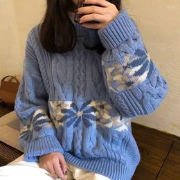 Women's Sweaters Vintage Loose Fashion 2023 Winter Woman Sweater Knitting Pullovers Pull Oversize Femme Knitwear Chenille 4984