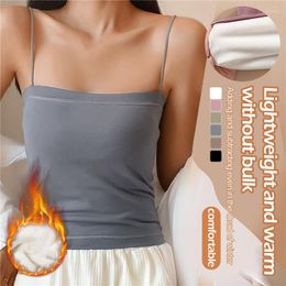 Camisoles & Tanks Autumn Winter Warm Undershirt Women Thicken Slim Thermal Tops Sleeveless Sexy Crop Tight Elasticity Female
